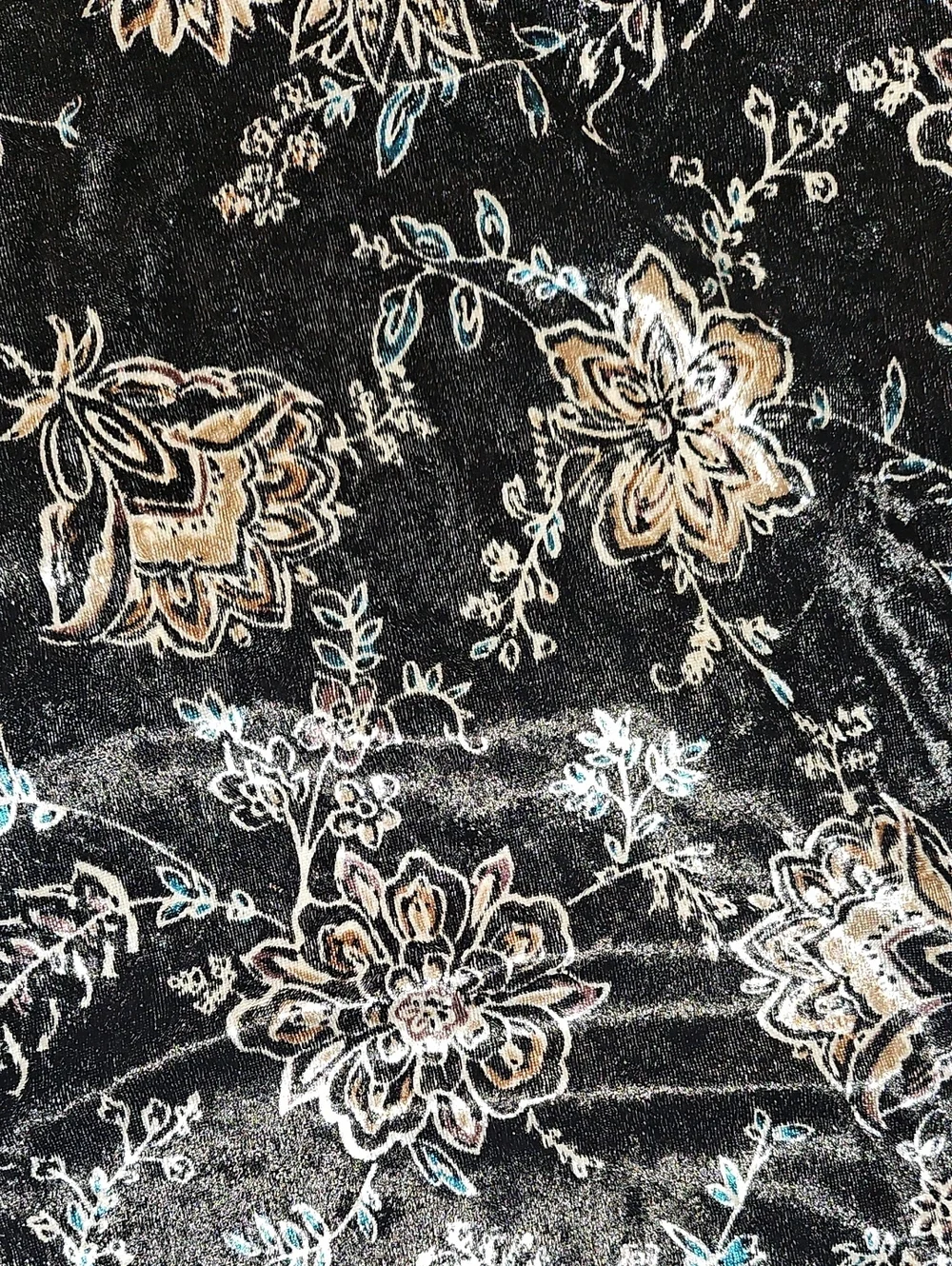 Torrid Black Velvet Burnout Floral Fringe Kimono Cardigan Size 3X